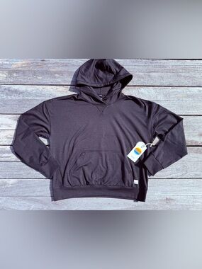 Vuori Halo Modern Pullover Hoodie – Black Heather – Size Small NWT